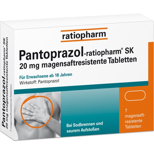 PANTOPRAZOL-ratiopharm SK 20 mg magensaftres.Tabl. (7 Stk) - medikamente -per-klick.de
