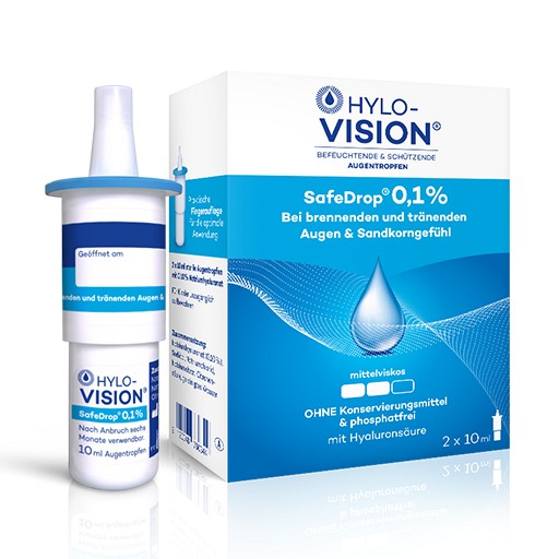 HYLO-VISION SafeDrop 0,1% Augentropfen (2X10 ml) - medikamente-per-klick.de