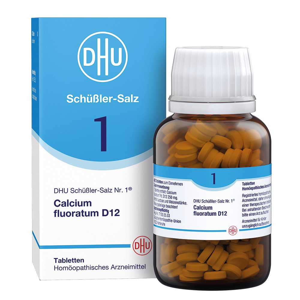 BIOCHEMIE DHU 1 Calcium fluoratum D 12 Tabletten (420 Stk) -  medikamente-per-klick.de