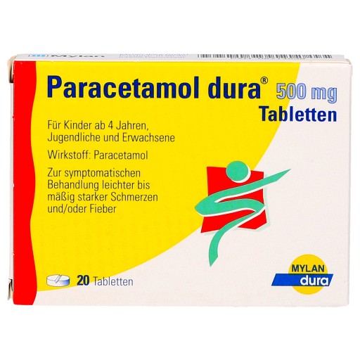 PARACETAMOL dura 500 mg Tabletten (20 Stk) - medikamente-per-klick.de