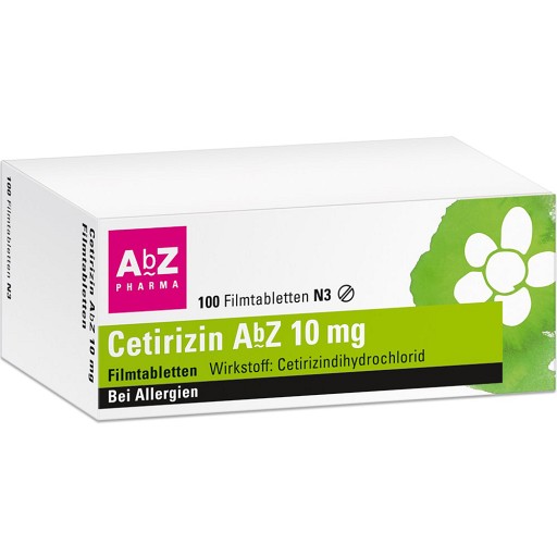 CETIRIZIN AbZ 10 mg Filmtabletten (100 St) - medikamente-per-klick.de