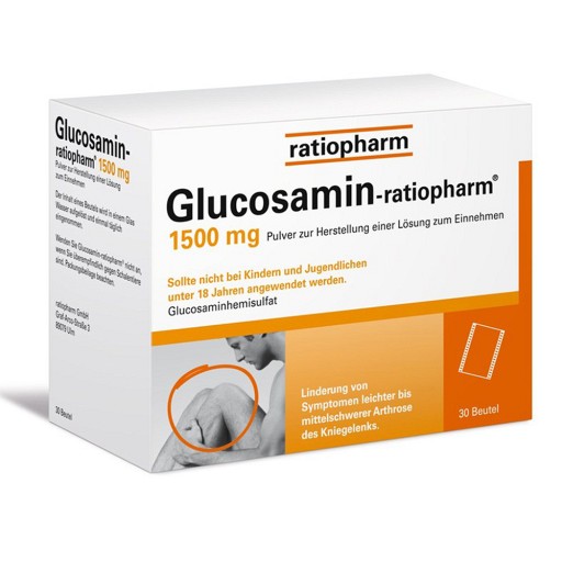 GLUCOSAMIN-RATIOPHARM 1500 mg Plv.z.H.e.L.z.Einn. (30 Stk) - medikamente -per-klick.de