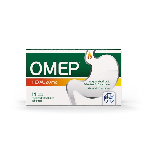 OMEP HEXAL 20 mg magensaftresistente Tabletten (14 Stk) -  medikamente-per-klick.de