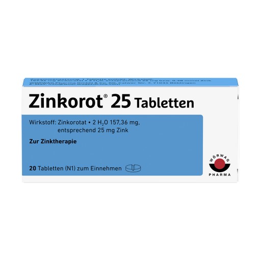 ZINKOROT 25 mg Tabletten (20 Stk) - medikamente-per-klick.de