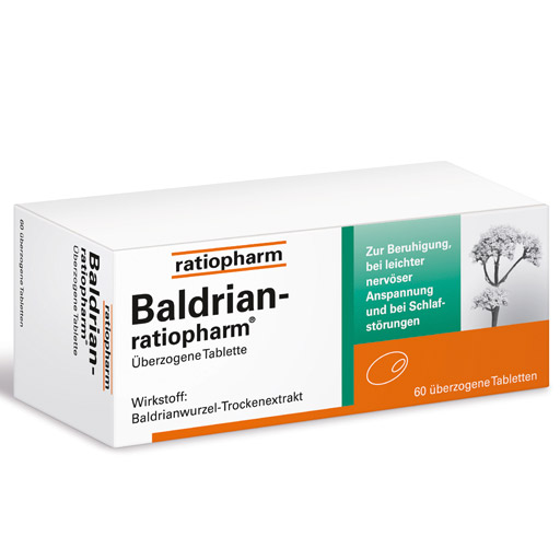 Baldrian ratiopharm überzogene Tabletten (60 Stk) - medikamente-per-klick.de