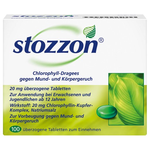 STOZZON Chlorophyll überzogene Tabletten (100 Stk) - medikamente-per-klick .de