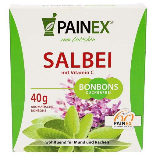 SALBEI BONBONS mit Vitamin C Painex (40 g) - medikamente-per-klick.de