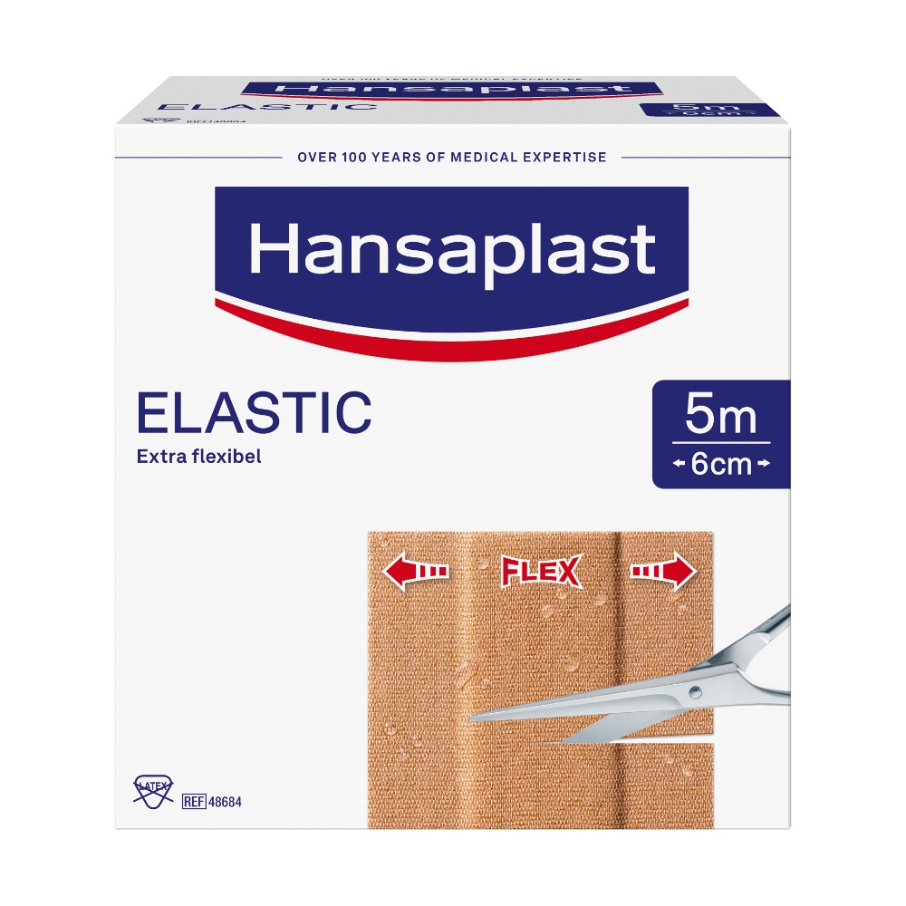 HANSAPLAST Elastic Pflaster 6 cmx5 m (1 Stk) - medikamente-per-klick.de