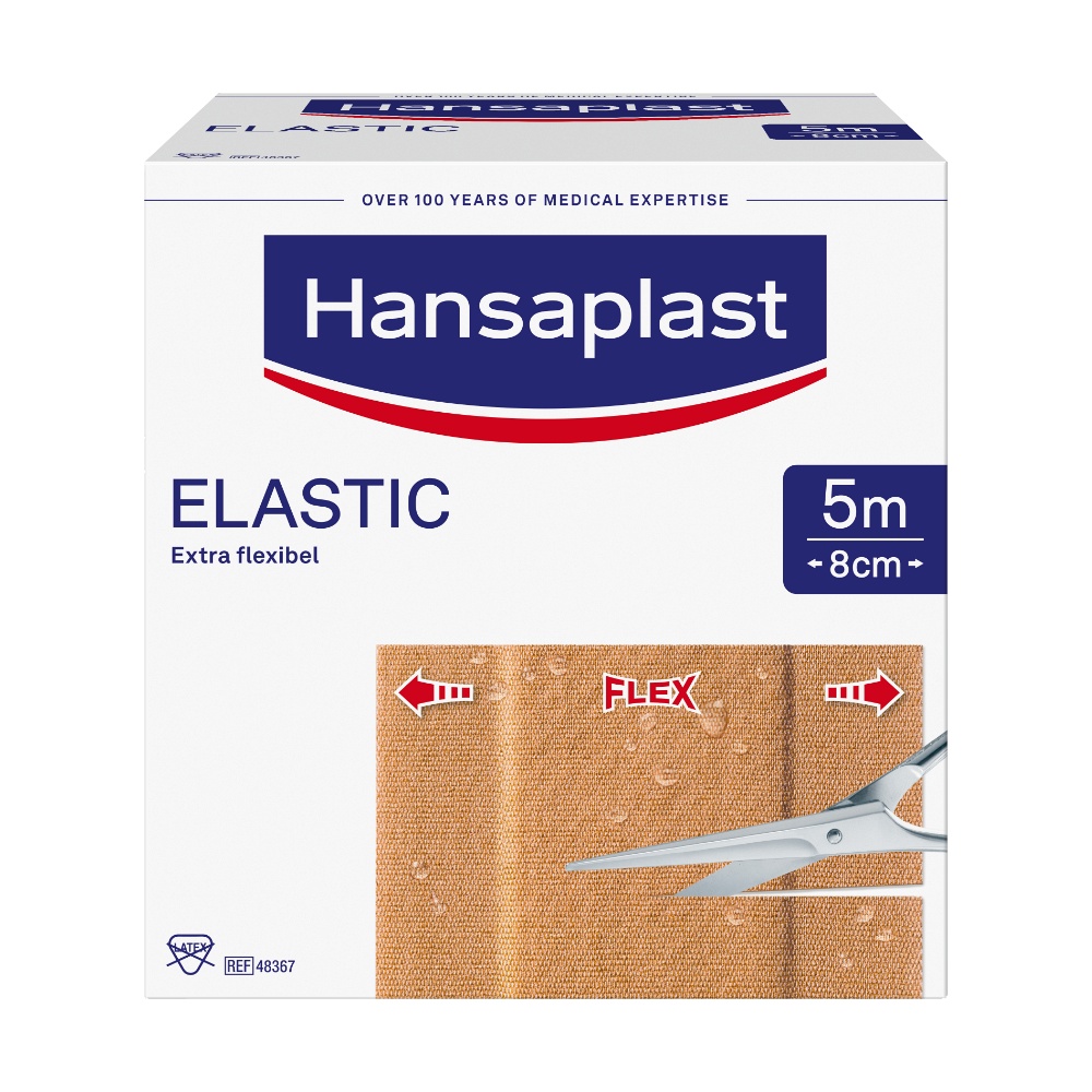 HANSAPLAST Elastic Pflaster 8 cmx5 m (1 Stk) - medikamente-per-klick.de