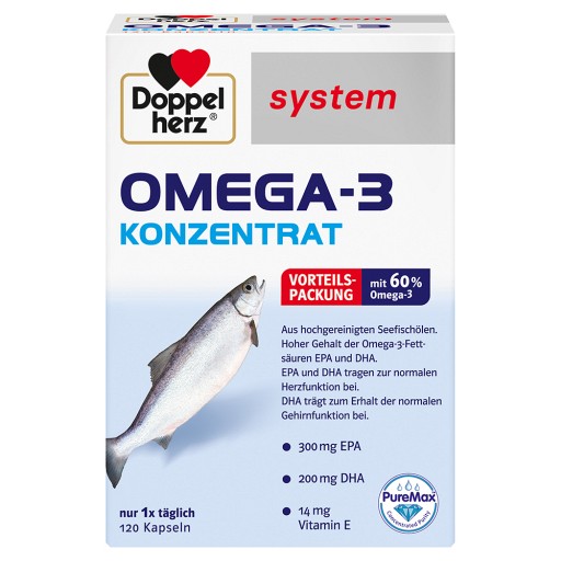 DOPPELHERZ Omega-3 Konzentrat system Kapseln (120 Stk) -  medikamente-per-klick.de