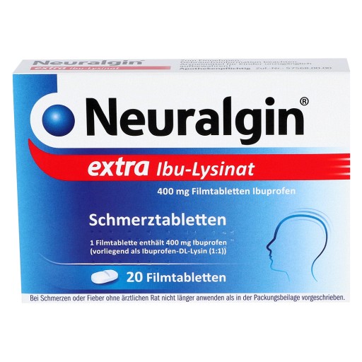 NEURALGIN extra Ibu-Lysinat Filmtabletten (20 Stk) - medikamente -per-klick.de