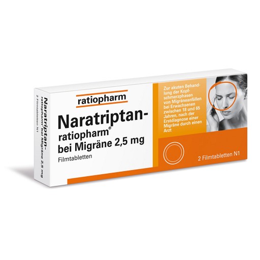 NARATRIPTAN-ratiopharm bei Migräne Filmtabletten (2 Stk) -  medikamente-per-klick.de