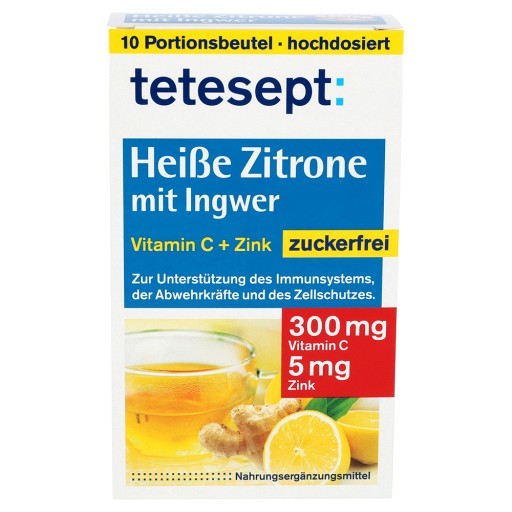 TETESEPT heiße Zitrone mit Ingwer zuckerfr.Pulver (10X3 g) -  medikamente-per-klick.de