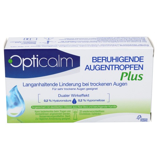OPTICALM beruhigende Augentropfen Plus in Einzeld. (20X0.5 ml) -  medikamente-per-klick.de