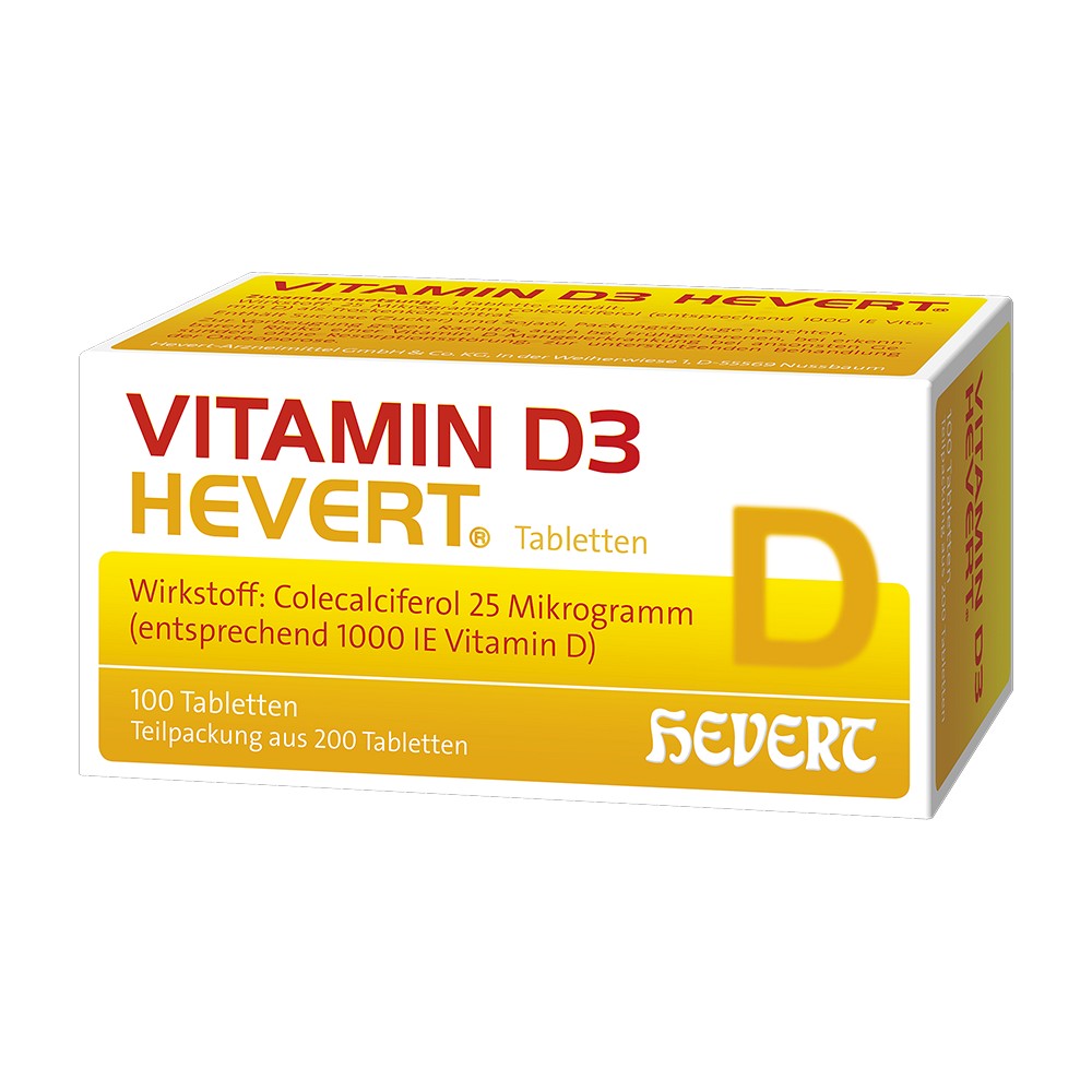 VITAMIN D3 HEVERT Tabletten (200 Stk) - medikamente-per-klick.de