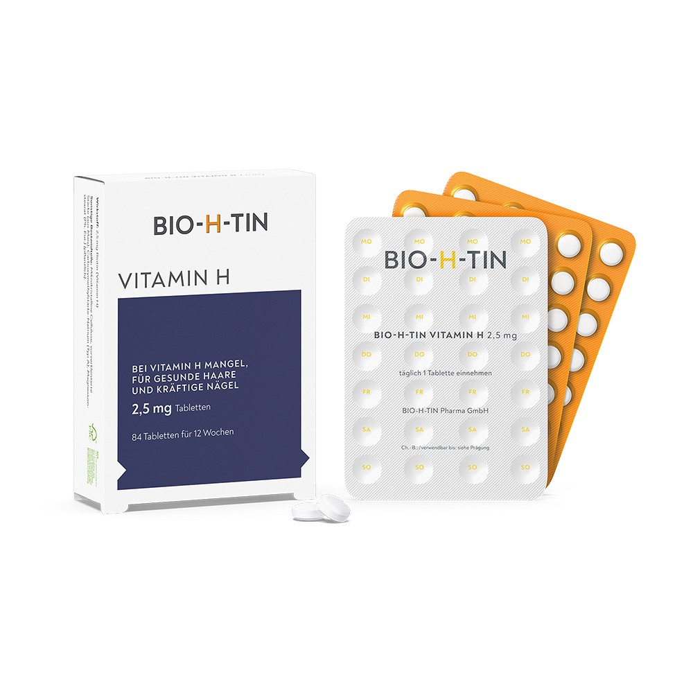 BIO-H-TIN Vitamin H 2,5 mg für 12 Wochen Tabletten (84 St) -  medikamente-per-klick.de