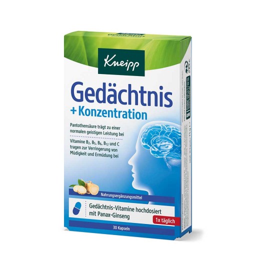 KNEIPP Gedächtnis+Konzentration Kapseln (30 Stk) - medikamente-per-klick.de
