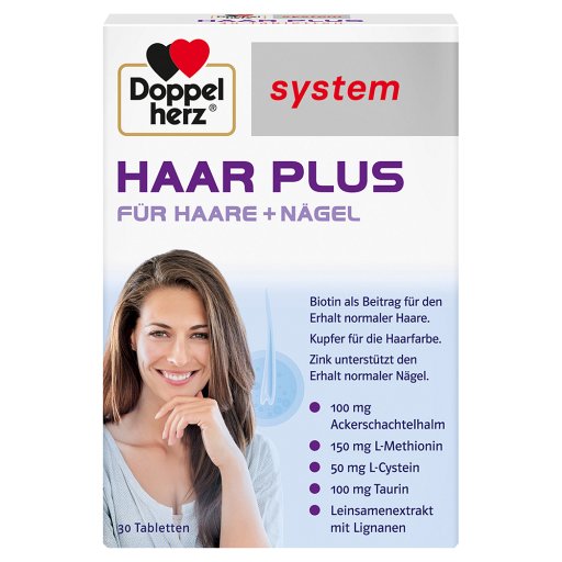 DOPPELHERZ Haar Plus system Tabletten (30 Stk) - medikamente-per-klick.de