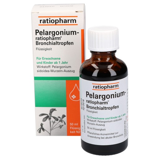 PELARGONIUM-RATIOPHARM Bronchialtropfen (50 ml) - medikamente-per-klick.de