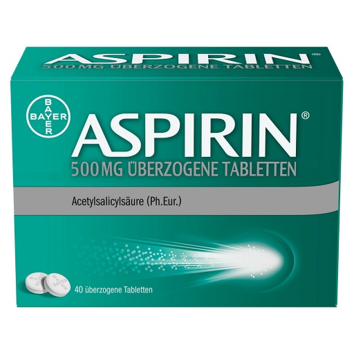 ASPIRIN 500 mg überzogene Tabletten (40 St) - medikamente-per-klick.de
