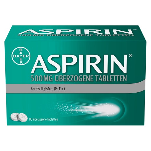 ASPIRIN 500 mg überzogene Tabletten (80 St) - medikamente-per-klick.de