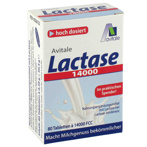 LACTASE 14.000 FCC Tabletten im Spender (80 Stk) - medikamente-per-klick.de