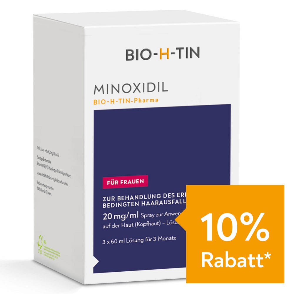 MINOXIDIL BIO-H-TIN Pharma 20 mg/ml Spray Frauen (3X60 ml) -  medikamente-per-klick.de