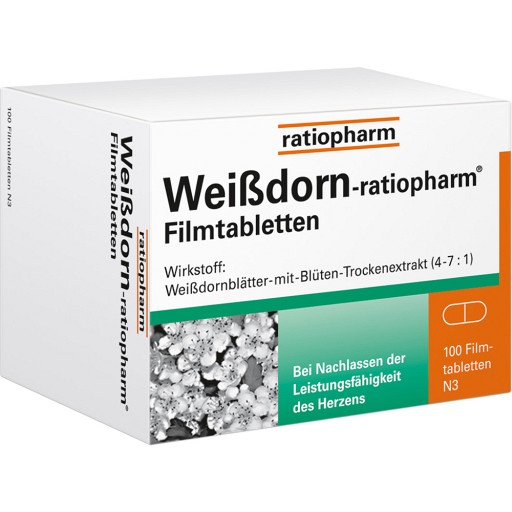 WEISSDORN-RATIOPHARM Filmtabletten (100 Stk) - medikamente-per-klick.de