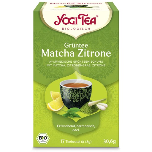 YOGI TEA, Grüntee Matcha Zitrone,Grüner Bio-Tee Filterbeutel (17X1.8 g) -  medikamente-per-klick.de