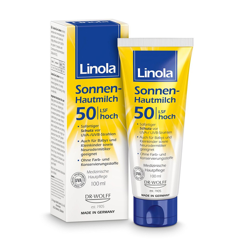 LINOLA Sonnen-Hautmilch LSF 50 (100 ml) - medikamente-per-klick.de