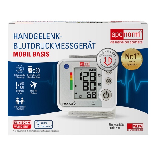 APONORM Blutdruckmessgerät Mobil Basis Handgelenk (1 Stk) -  medikamente-per-klick.de