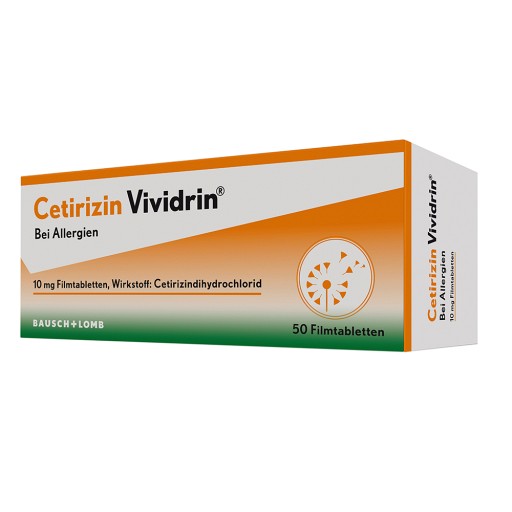 CETIRIZIN Vividrin 10 mg Filmtabletten (50 Stk) - medikamente-per-klick.de