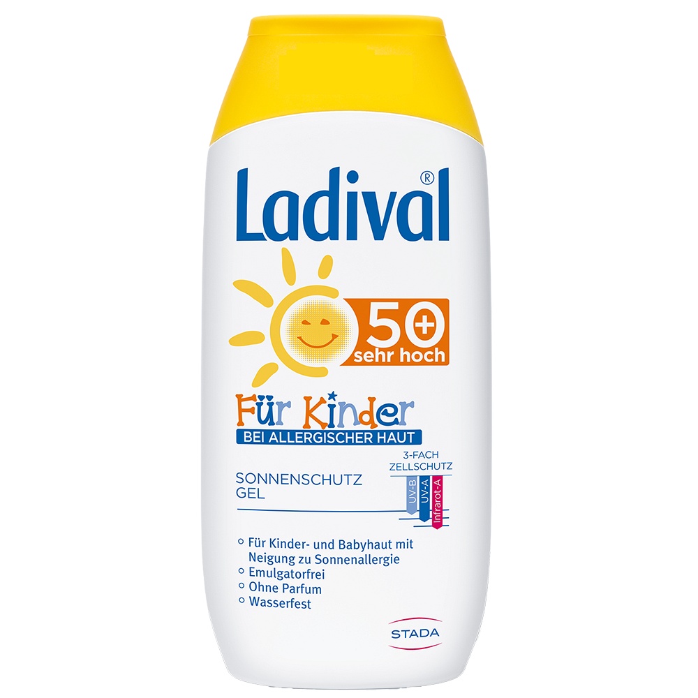 LADIVAL Kinder Sonnen Creme-Gel allergische Haut LSF 50+ (200 ml) -  medikamente-per-klick.de