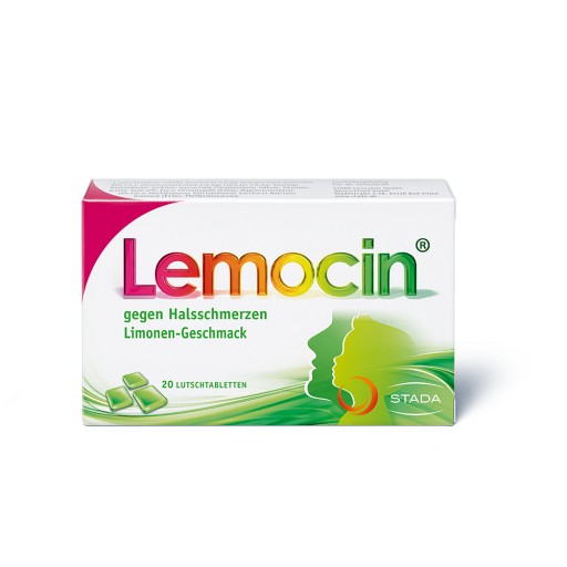 Lemocin® gegen Halsschmerzen Limettengeschmack ab 5 Jahren (20 Stk) -  medikamente-per-klick.de