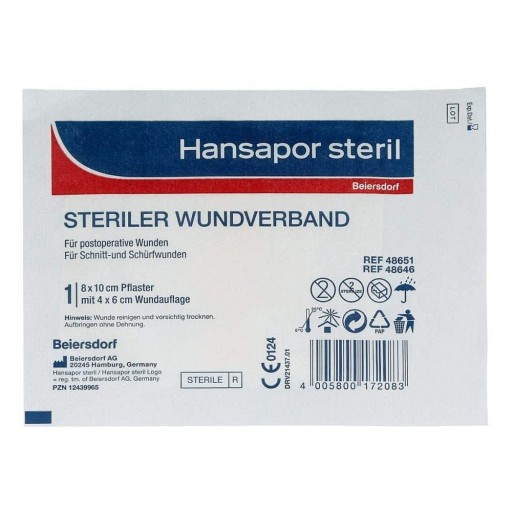 HANSAPOR steril Wundverband 8x10 cm (1 Stk) - medikamente-per-klick.de
