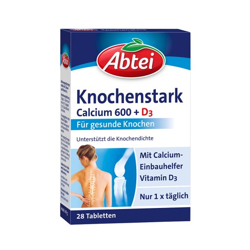 ABTEI Knochenstark Calcium 600+D3 Tabletten (28 Stk) -  medikamente-per-klick.de