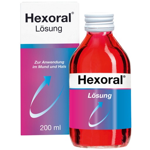 Hexoral® Lösung bei Entzündungen im Mundraum (200 ml) -  medikamente-per-klick.de