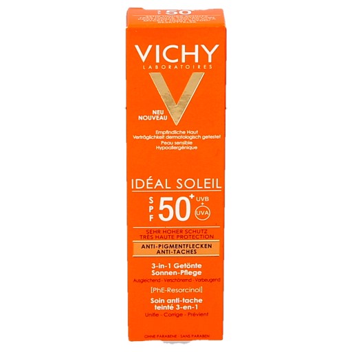 VICHY IDEAL Soleil Anti-Pigmentflecken Cr.LSF 50+ (50 ml) - medikamente -per-klick.de