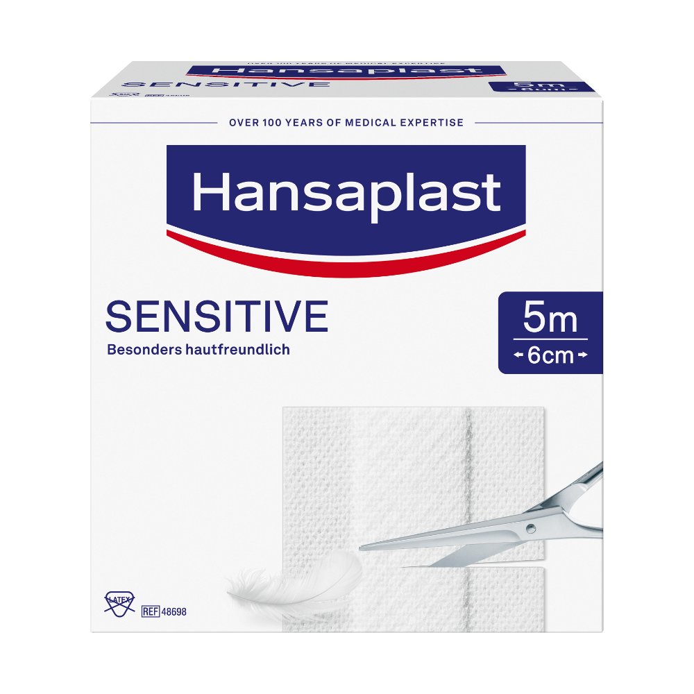 HANSAPLAST Sensitive Pflaster 6 cmx5 m Rolle (1 Stk) -  medikamente-per-klick.de