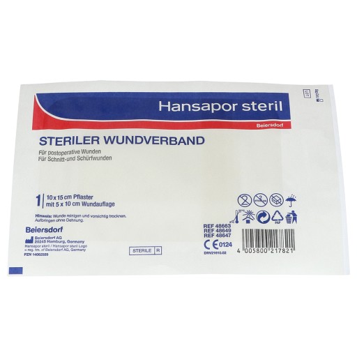 HANSAPOR steril Wundverband 10x15 cm (1 Stk) - medikamente-per-klick.de
