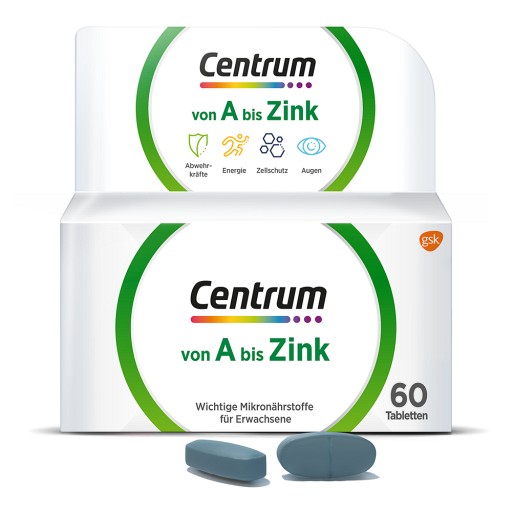 CENTRUM A-Zink Tabletten (60 St) - medikamente-per-klick.de