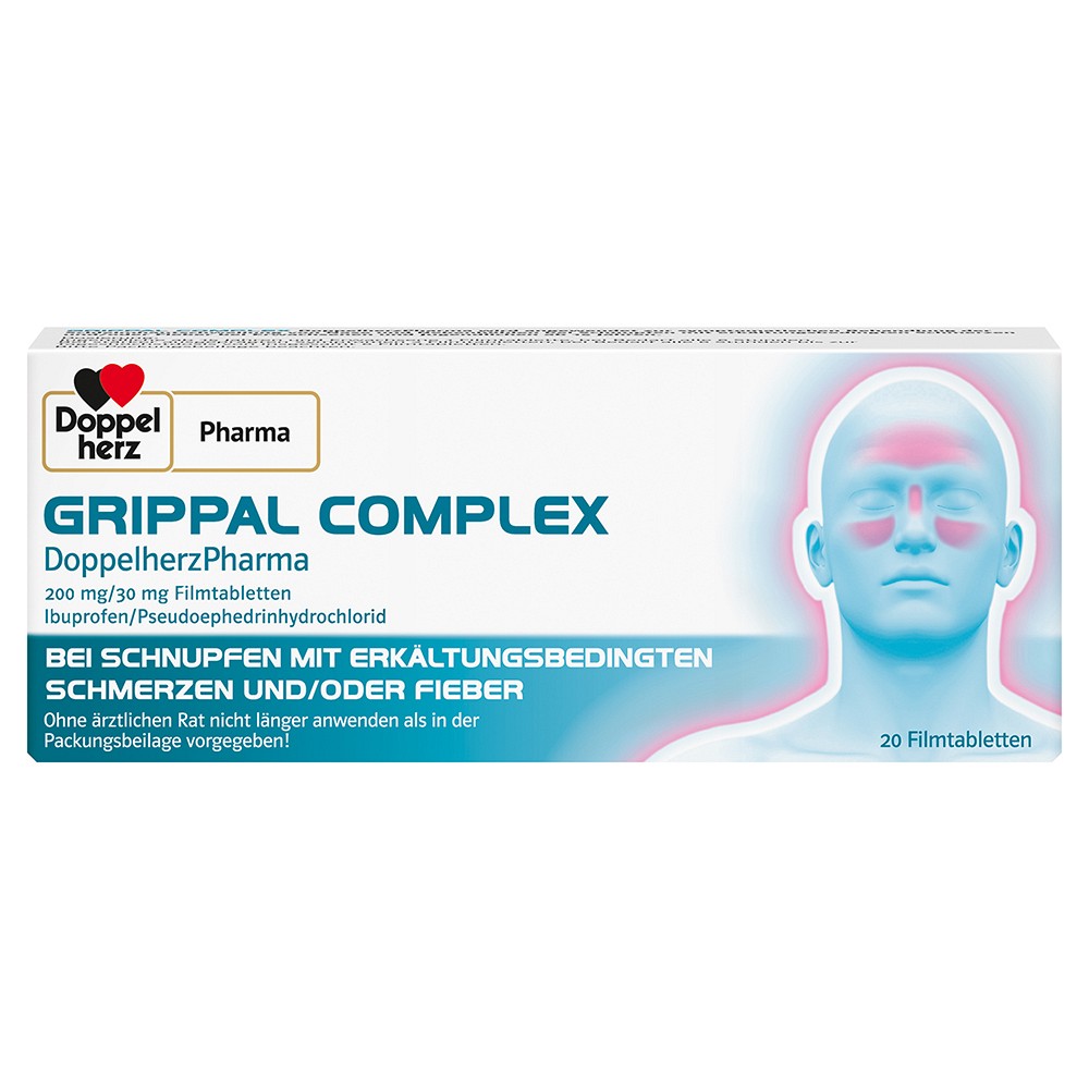GRIPPAL COMPLEX DoppelherzPharma Filmtabletten (20 Stk) -  medikamente-per-klick.de