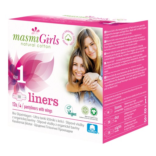 BIO SLIPEINLAGEN girls 1 Bio-Baumwolle MASMI (12 Stk) -  medikamente-per-klick.de