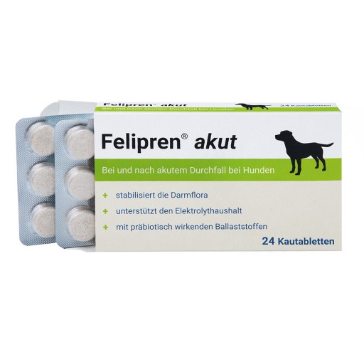 FELIPREN akut Kautabletten bei Durchfall für Hunde (24 Stk) - medikamente -per-klick.de