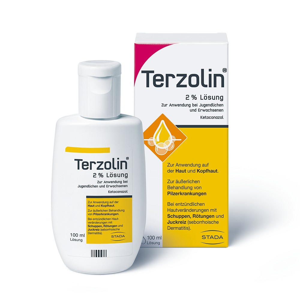 Terzolin 2% Lösung gegen Pilzbefall und Schuppen (100 ml) -  medikamente-per-klick.de