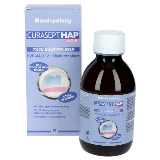 CURASEPT HAP012 PVP-VA 0,12+Hyaluron Mundspülung (200 ml) -  medikamente-per-klick.de