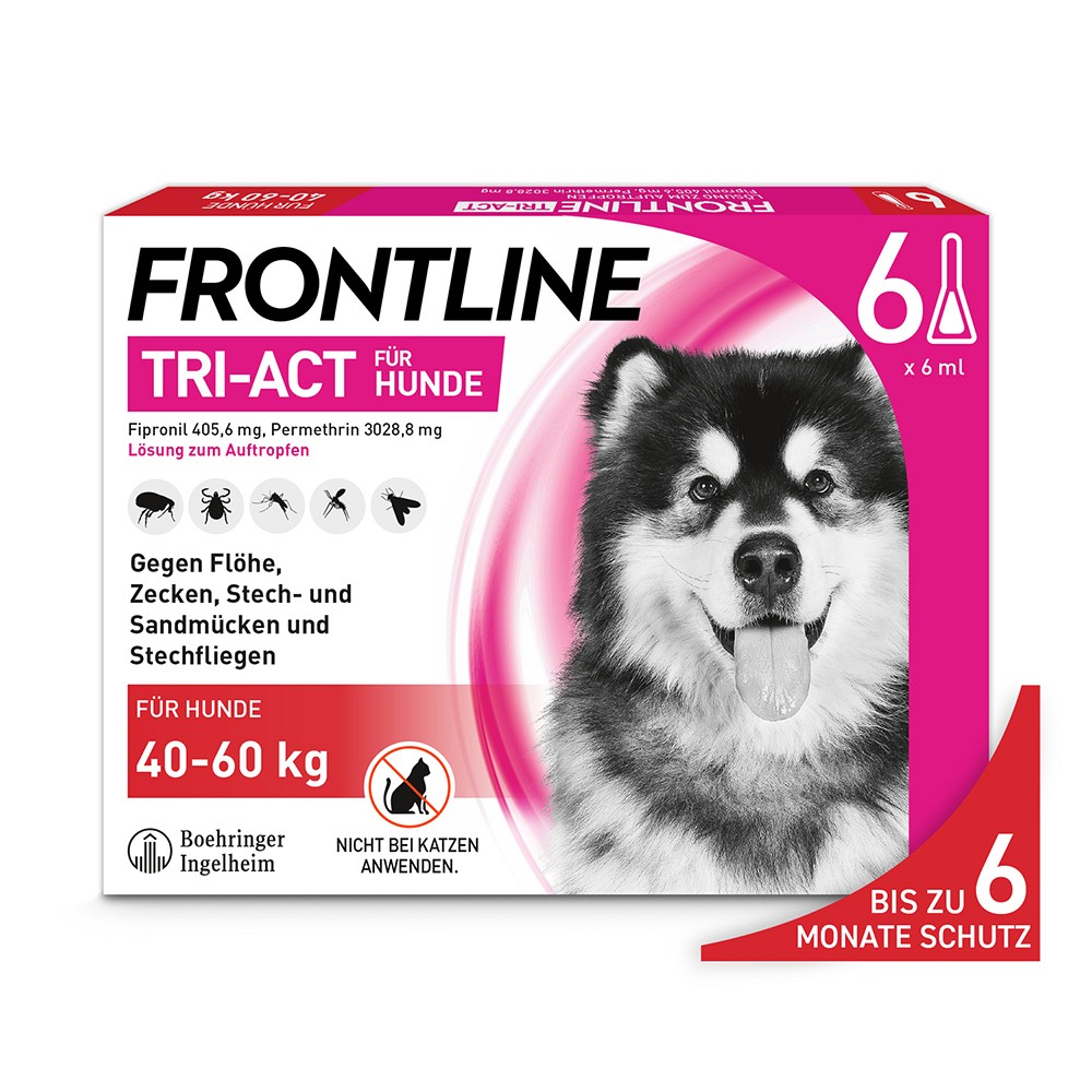 FRONTLINE Tri-Act Lsg.z.Auftropfen f.Hunde 40-60kg (6 Stk) -  medikamente-per-klick.de