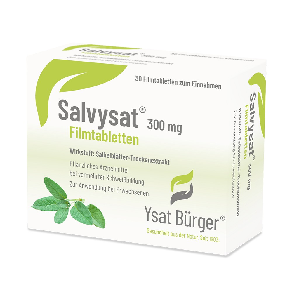 Salvysat® 300mg Tabletten bei starkem Schwitzen-Hyperhidrose (30 Stk) -  medikamente-per-klick.de