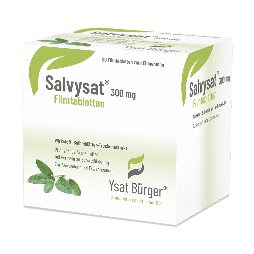 Salvysat® 300mg Tabletten bei starkem Schwitzen-Hyperhidrose (90 Stk) -  medikamente-per-klick.de