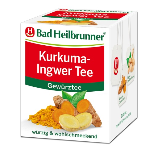 BAD HEILBRUNNER Kurkuma-Ingwer Tee Filterbeutel (8 Stk) - medikamente -per-klick.de